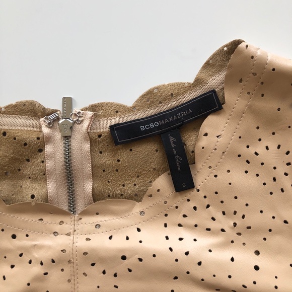 BCBG Max Azria perforated faux leather top - Picture 5 of 8